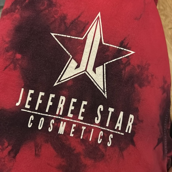 Jeffree Star “Dreamhouse” Red + Black Tie Dye Hoodie - Picture 3 of 5